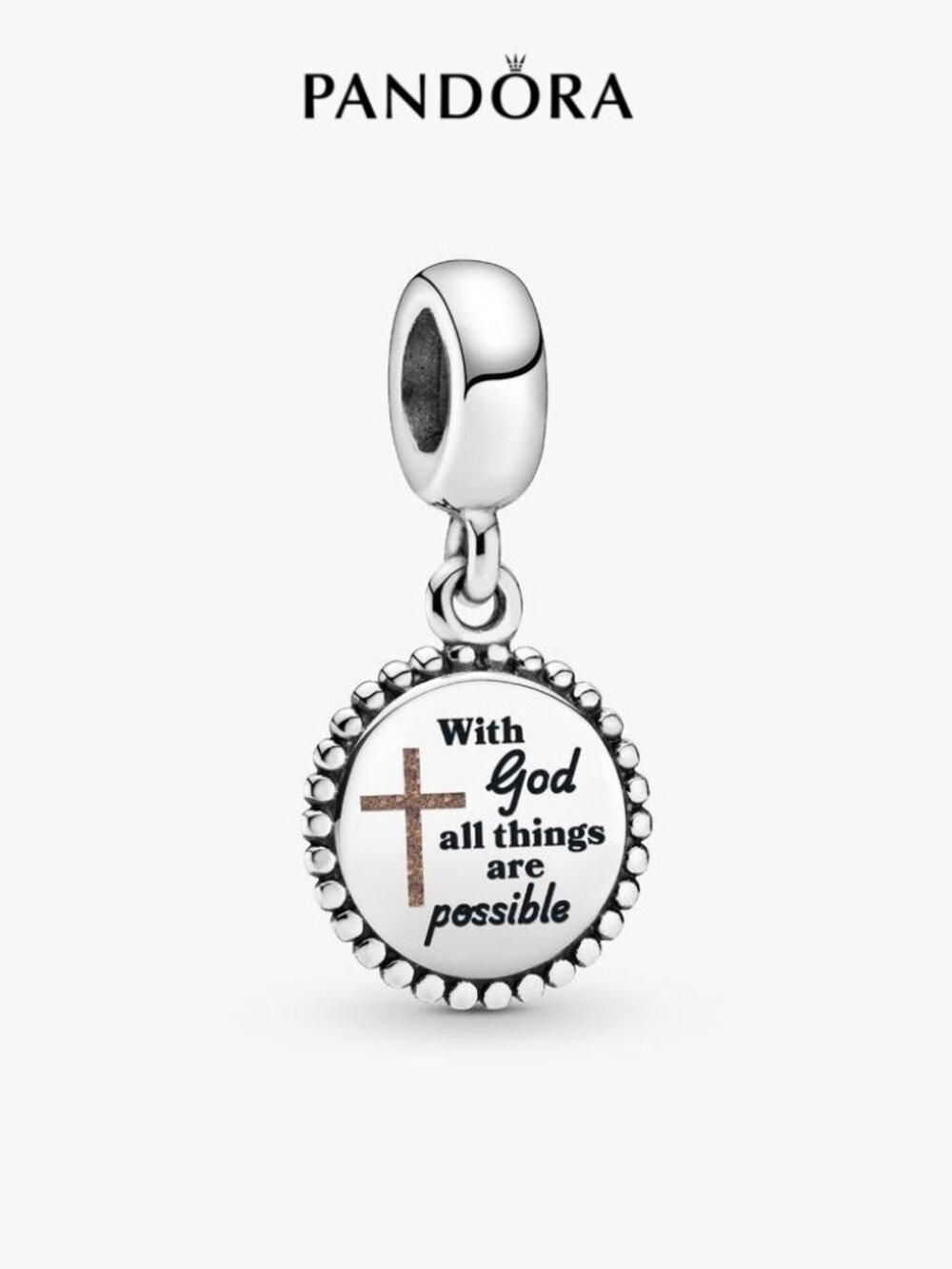 Pandora  With God all things are possible Dangle Charm